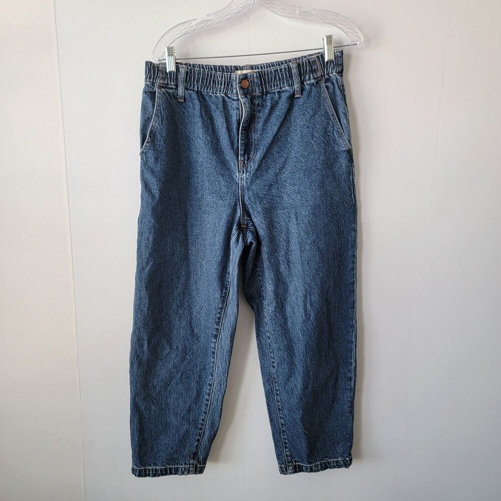 Madewell womens Pull-On Balloon Jeans size M in Morningside Wash Denim Edition